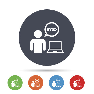 BYOD标志图标。带上自己的设备标志。