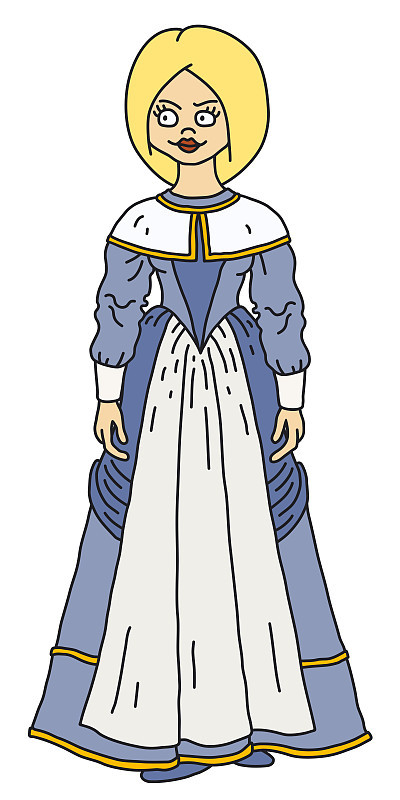 穿蓝衣服的金发女郎