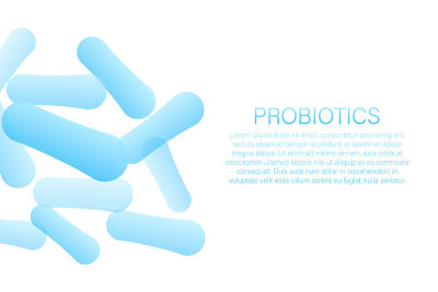 益生菌的细菌。生物学科学背景。矢量插图。