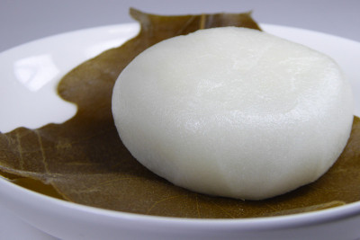 日本甜品柏和麻糬，特写