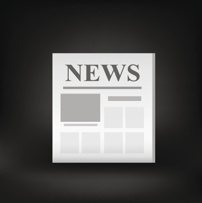 报纸图标。向量