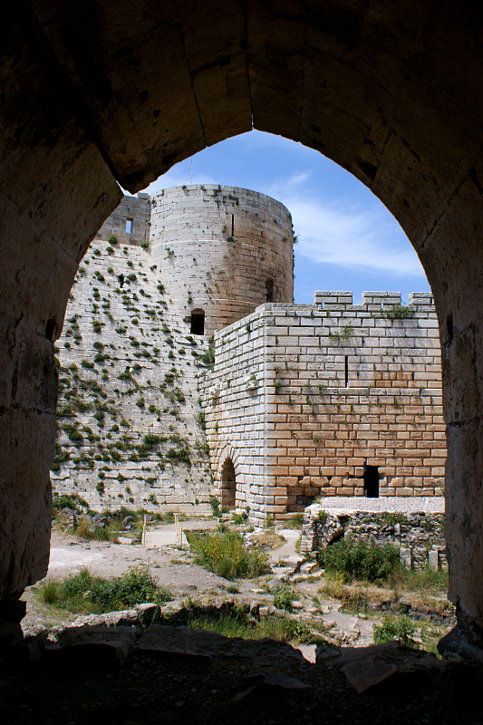 Krak des Chevaliers，十字军堡垒，叙利亚