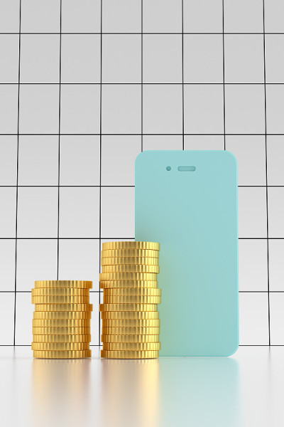 3d渲染金融概念图