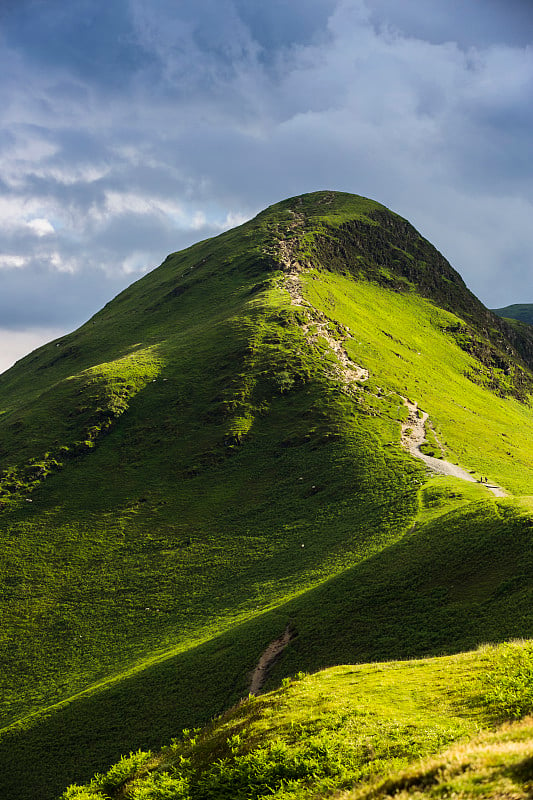 英格兰湖区的Catbells。