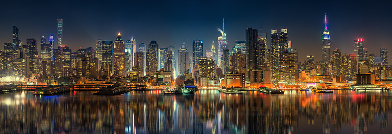 曼哈顿的夜景