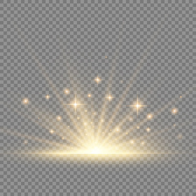 恒星爆炸，黄色光芒，太阳光线。