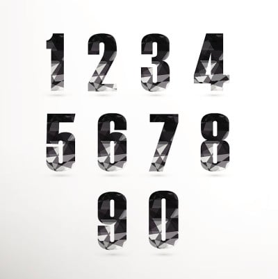 黑色数字