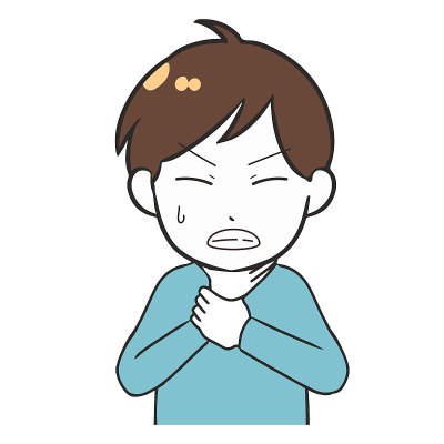 喉咙不通气的男孩