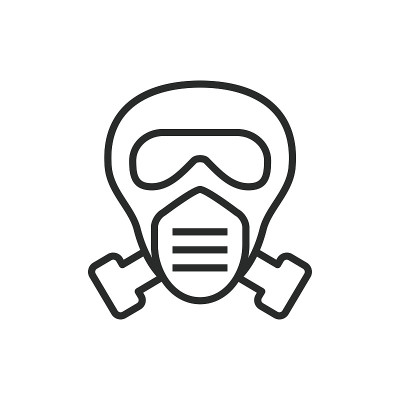 防毒面具图标矢量设计插图