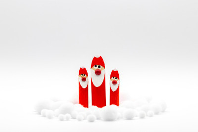 圣诞快乐/雪中的圣诞老人