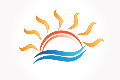 太阳和海浪