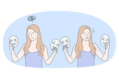 女人表达情感的概念