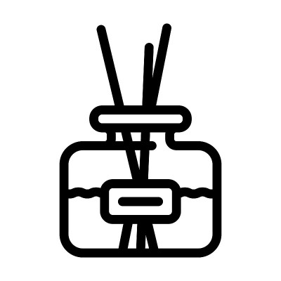 芳香疗法线图标矢量插图