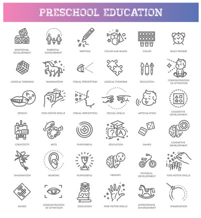 学前教育。孩子的发展。生育和童年。