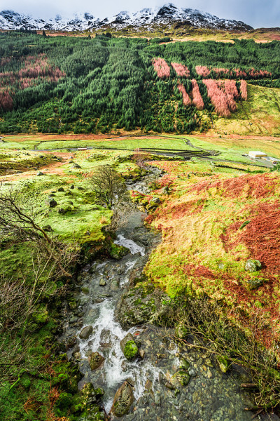 苏格兰山谷中流淌的山河