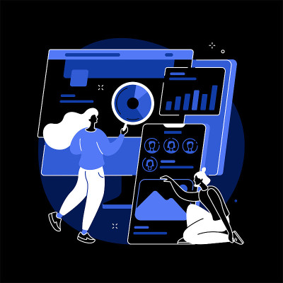 营销活动管理抽象概念矢量插图。