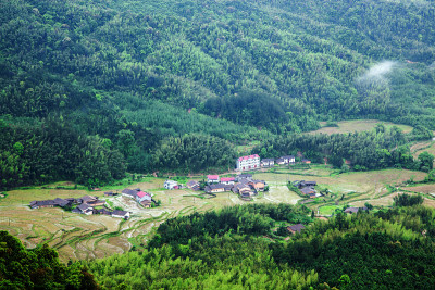 山谷中的村庄