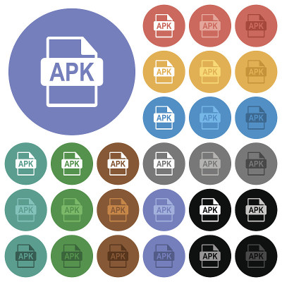 APK文件格式圆平多色图标