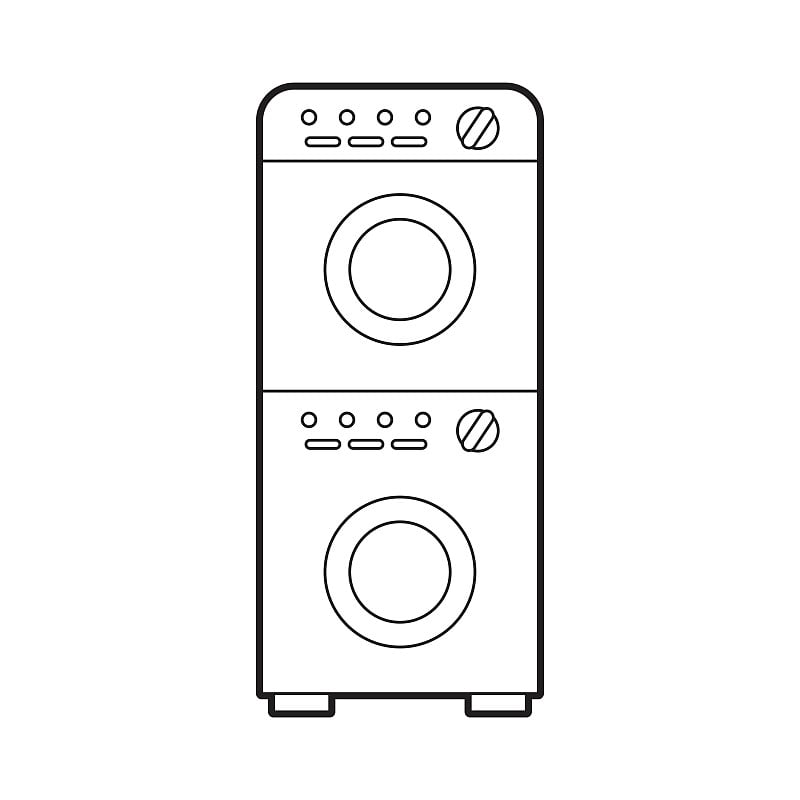 洗衣机孤立图标