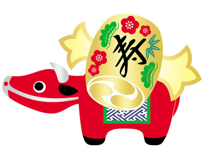 牛人偶插图矢量牛图日本。矢量图