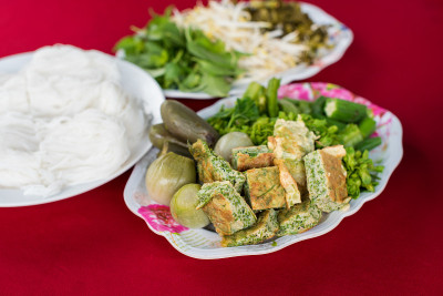 泰国当地食物套装。