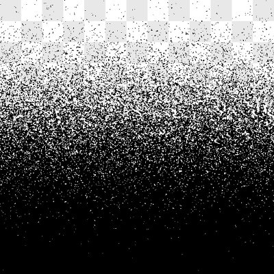 Grain gradient vector transparent background, blac