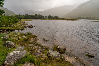 秋天，Buachaille Etive Mor的Etive湖