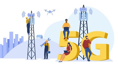 5g技术和通信概念。