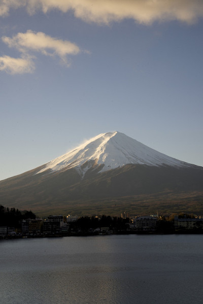 日出时的富士山