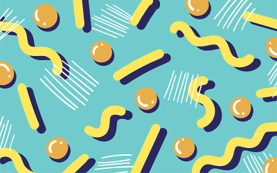 Colorful geometric 80s style background