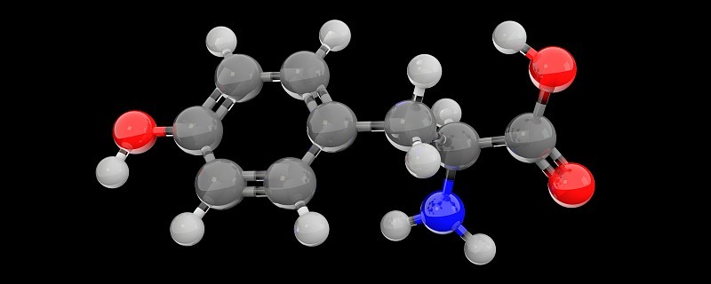 3d玻璃酪氨酸分子结构