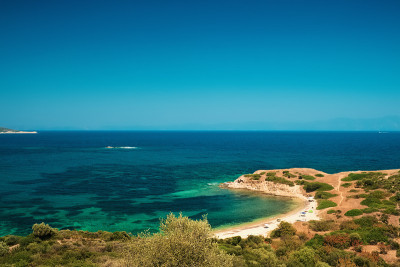 希腊Chalkidiki岛美丽的海景