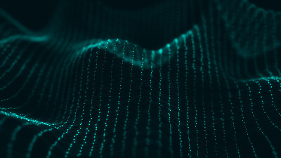 数字技术背景。抽象的连接。混合动力技术。大数据、人工智能、音乐hud。区块链和cryptocurre