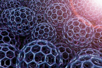 人工六角纳米材料的结构。石墨烯的概念。科学与技术。