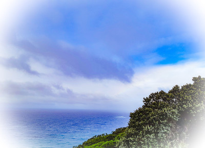 悬崖上的海景