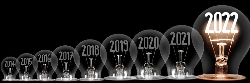 2022年新年的灯泡