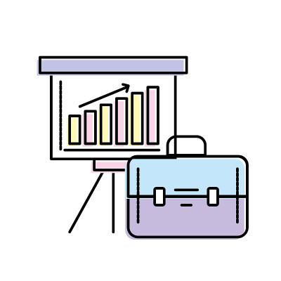 展示统计条形图和公文包