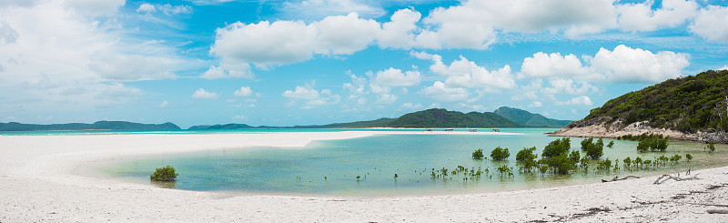 怀特黑文海滩全景，圣灵岛