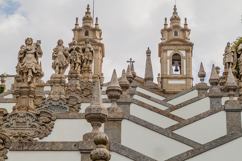 巴洛克楼梯Bom Jesus do Monte圣所附近的布拉加，波尔图