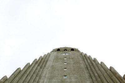 冰岛雷克雅未克的Hallgrimskirkja教堂。