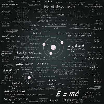 在黑板上画数学图和方程式