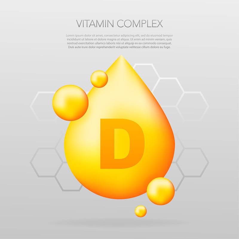 Vitamin D shining pill capcule icon. Shining golde