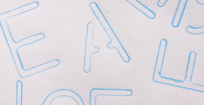 黑白素描字母画