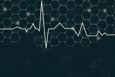 分子结构的背景。带有DNA分子的科学模板墙纸或横幅。了解科学分子背景。波流，创新格局