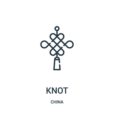 knot icon vector from china collection. Thin line 