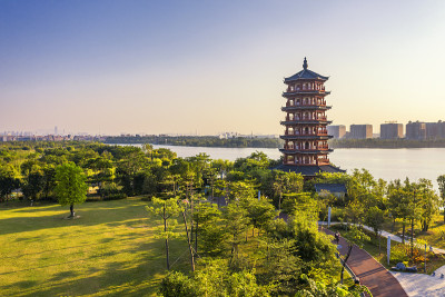 华阳湖湿地公园风景，东莞，广东省，中国
