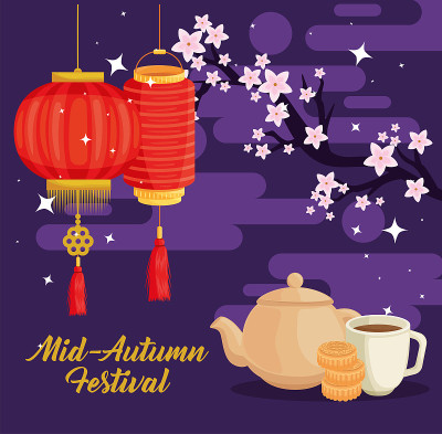 中秋的旗帜
