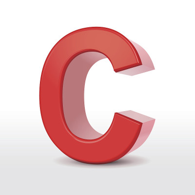 3d红色字母C