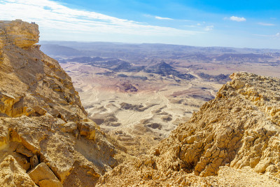 Makhtesh Ramon火山口景观(来自Ardon山)