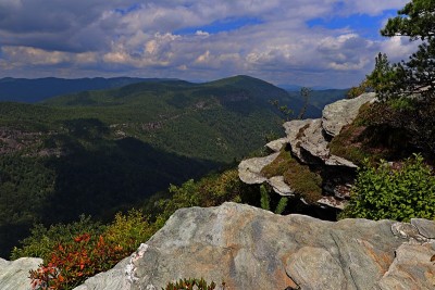 风景在林维尔峡谷荒野地区，北卡罗来纳州。
